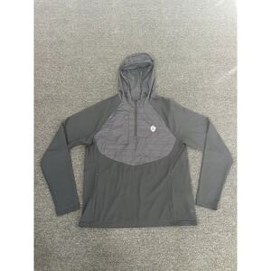 G/FORE Golf Tech Interlock 1/4 Zip Hoodie Black Mens Large Golf Puffer Stretch